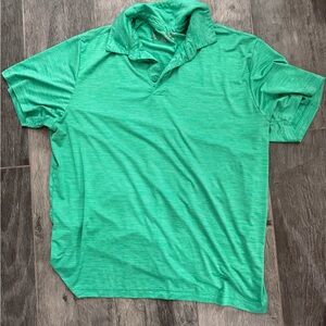 Men's Green Performance Polo Shirt